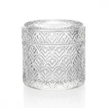 Chiny 9x6,5 cm Elegancka wytłaczana fabryka szkła świec producent