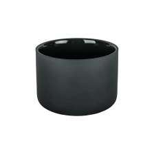 China Matte Black Ceramic Candle Jar 7oz Fill manufacturer