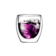 China Refrigerator Safe Borosilicate Glass Double Wall Glass 8oz manufacturer