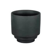 Cina Barattolo di candela in ceramica minimalista moderno nero opaco in argilla colorata produttore