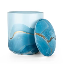 Cina Barattolo di candela in ceramica con coperchio per produttore di candele profumate Ocean Mist e Seasalt produttore