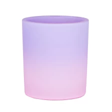 China Matte Ombre Colored Votive Glass Candle Jar For Lavender Candles manufacturer