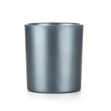 China Metallic Lacquered Glass Candle Jar For Candle Scents manufacturer