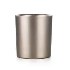 China Metallic Lacquered Gold Glass Candle Jar For Candle Making manufacturer