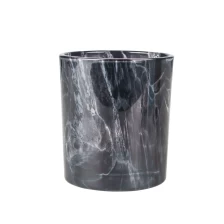 Cina Contenitore in vetro per candele con decorazioni in marmo OEM da 8 once produttore