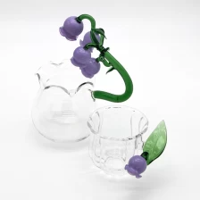 China Conjunto de chá de luxo feito à mão em vidro borosilicato 