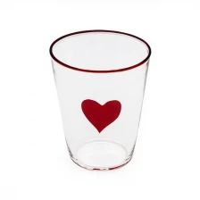 China Copo de água borosilicato de luxo com decoração de 
