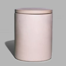 China Luxury Pink Concrete Candle Vessel 11oz Blossom Peach manufacturer