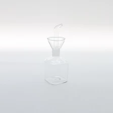 China Garrafa de azeite de vidro borosilicato quadrado 170ml, recipiente de condimento à prova de vazamentos cozinha fabricante