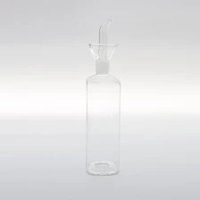China Dispensador de óleo 430ml com bico, garrafa de azeite e vinagre para cozinha, garrafa de vidro dispensadora de azeite para churrasco fácil de derramar fabricante