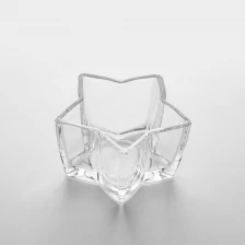 Chine Pot de bougie en verre remplissant de cire de forme anormale de l'étoile 4oz portatif fabricant