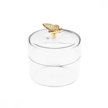 China Frasco de borosilicato de 11 onças com tampa borboleta dourada fabricante