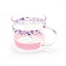 China Caneca de vidro borossilicato impressa com decalque de 380ml fabricante