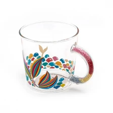 China Caneca de café colorida de borosilicato Fishtail com alça de contas fabricante