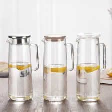 China Recipientes de suco por atacado jarro de bebida com tampa de vidro jarro de água fria jarra de chá solar fabricante
