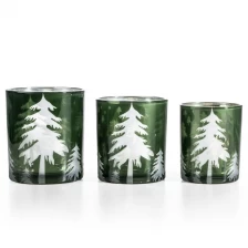 China Design e atacado de potes de vidro Woodland Pines fabricante