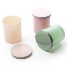 China Vidro de vela pintado de 9 onças com tampas de metal fabricante