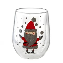 China Férias Santa Borosilicato Charada de Cafeteira de Parede dupla 14oz 14oz fabricante