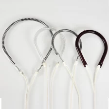 China 1200w Electric Circular Quartz Carbon Tungsten Filament Single Oven Halogen Infrared Heater Lamp manufacturer