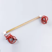 China 1000w gold coated quartz glass heater halogen lamp tube bathroom infrared heat lamp manufacturer