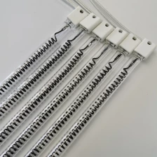 China 1000w 400mm Far Infrared Wave High Pure Quartz Wide Carbon Fiber Halogen Lamp Infrared  Heat Lamp manufacturer