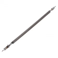 China Double Headed Heat Sink Straight Shaped Electric Heater Lamp for Dry Burning Heating Rod Stainless Steel Fin Heating Tube manufacturer