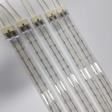China Short Wave Milky Film Infrared Heating Tube Halogen Tungsten Wire Double Hole Infrared Lamp for Paint Drying manufacturer