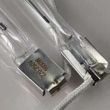 चीन 240V 2000W सेमी-प्लेटेड व्हाइट इन्फ्रारेड हैलोजन क्वार्ट्ज ग्लास हीटर ट्यूब टोस्टर फार-इन्फ्रारेड हीटिंग ट्यूब बेकिंग ओवन उत्पादक