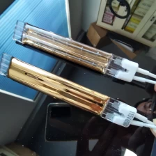 China 600W Quartz Infrared Heat Lamp Twin Tubes Infrared Half Gold Shortwave Infrared Paint Curing Lamps manufacturer