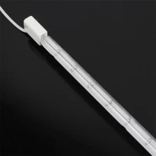 China Short Wave Halogen Infrared Heating Lamp Quartz Heater Half White Plated Infrared Element Lamps manufacturer