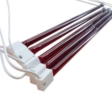 China Half Plated White Ruby Heating Tube Infrared Tungsten Wire Quartz Electric Heating Tube Lamp for Printing Machine manufacturer