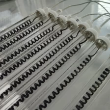 China IR High Remperature Quartz Glass Infrared Heater Lamp Tube for Bottle Blowing Machine Clear Halogen Heat Lamps 110V manufacturer
