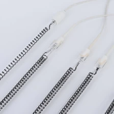 China 1200W 650mm 220V S Shape Carbon Fiber Infrared Heater Infrared Halogen Heating Tube Lamp manufacturer