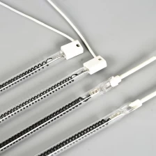 China 1000W 1000mm 220V Quartz Tube Carbon Fiber Infrared Heat Lamp Medium Wave IR Quartz Glass Heating Lamps manufacturer