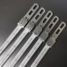 China Wholesales Half White Plated Stainless Steel Heating Tube X-Clip Halogen Tungsten Wire Quartz Heater Lamp manufacturer
