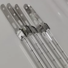 China Paint Baking Room Far Infrared Half White Transparent Heating Tube Quartz Halogen Electric Heater Lamp manufacturer