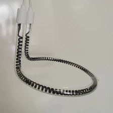 China 200mm 400V 1500W 15mm Tube Diameter Carbon Fiber Ω Shaped Quartz Heating Tube Circle  Glass Quartz Tube Heater Element manufacturer