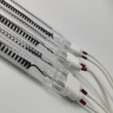 China Wholesale Quartz Tubes High Temperature Clear Twin Quartz Tube Infrared Heating Lamp manufacturer