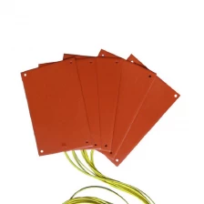 China Custom Silicone Electric Heating Sheet Industrial Flexible Pad Element for 3D Printing Heating Plate manufacturer