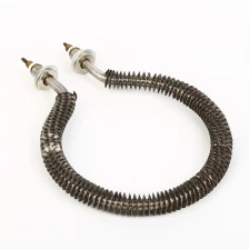 China Customized Circular Finned Heating Tube Industrial Air Dry Burning Electric Heating Rod Stainless Steel Immersion Water Heater manufacturer
