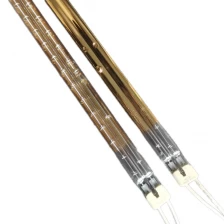 China Double Gold-plated Heat Tube Radiation Heating Tube Medium Wave Short Wave Long Wave Infrared Quartz Tube Electric Heating Lamp manufacturer