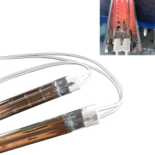 China Double Twin Tube Semi Gold-plated Heating Tube Far-infrared Gold Heat Quartz Single Head Double Head Lamp Tube 220V manufacturer
