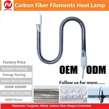 China Carbon Fiber Infrared Paint Baking Oven Quartz Electric Heating Tube Dryer Heater Heating Lamp manufacturer