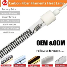 China Electric Quartz Tube Carbon Fiber IR Heat Lamp Medium Wave IR Quartz Glass Heating Lamps manufacturer