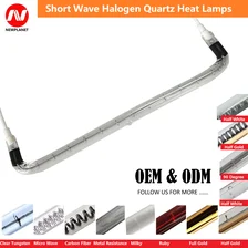 China 1000W 230V Clear Curve Lamp IR Quartz Heat Lamp for Infrared Heating Tube Drying Equipment manufacturer