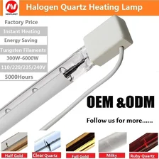 China Half White Tungsten Quartz Halogen Short Wave Infrared Paint Curing Drying Lamp manufacturer