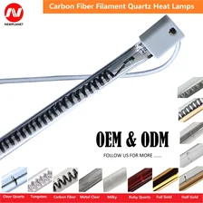 China 1200mm 380V 2500W 12mm Tube Diameter Clear Halogen Lamp Infrared Quartz Heating Tube manufacturer