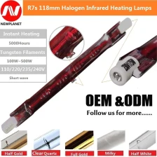 China R7s Liner 118mm Halogen Infrared Liner Ruby Heat Lamp for Theray Application manufacturer
