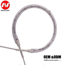 China Infrared Heat Lamp 600W Glass Halogen Heater with White Heating Element manufacturer