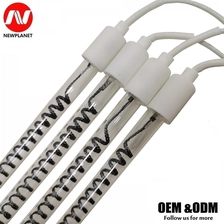 China BBQ Ovens Medium Wave Carbon Fiber Infrared Quartz Heater Heating Lamp Heat Lamps manufacturer